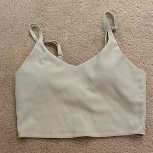 Athleta Ribbed Tank Top in Light Gray